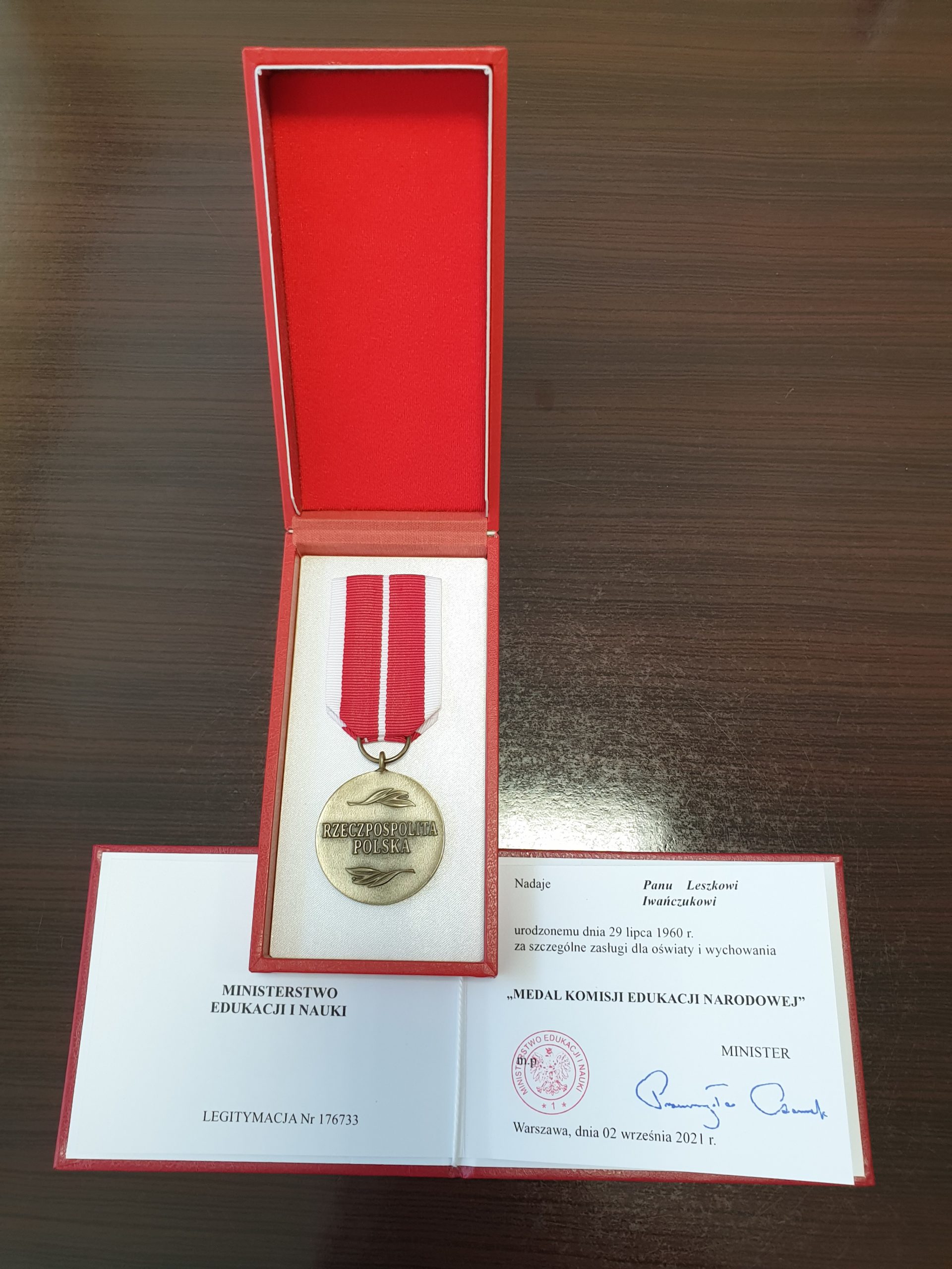 otrzymaliśmy medale Komisji Edukacji Narodowej