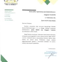 Tuliszków-podziekowanie