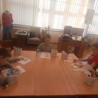 Lekcja języka niemieckiego w klasie pierwszej