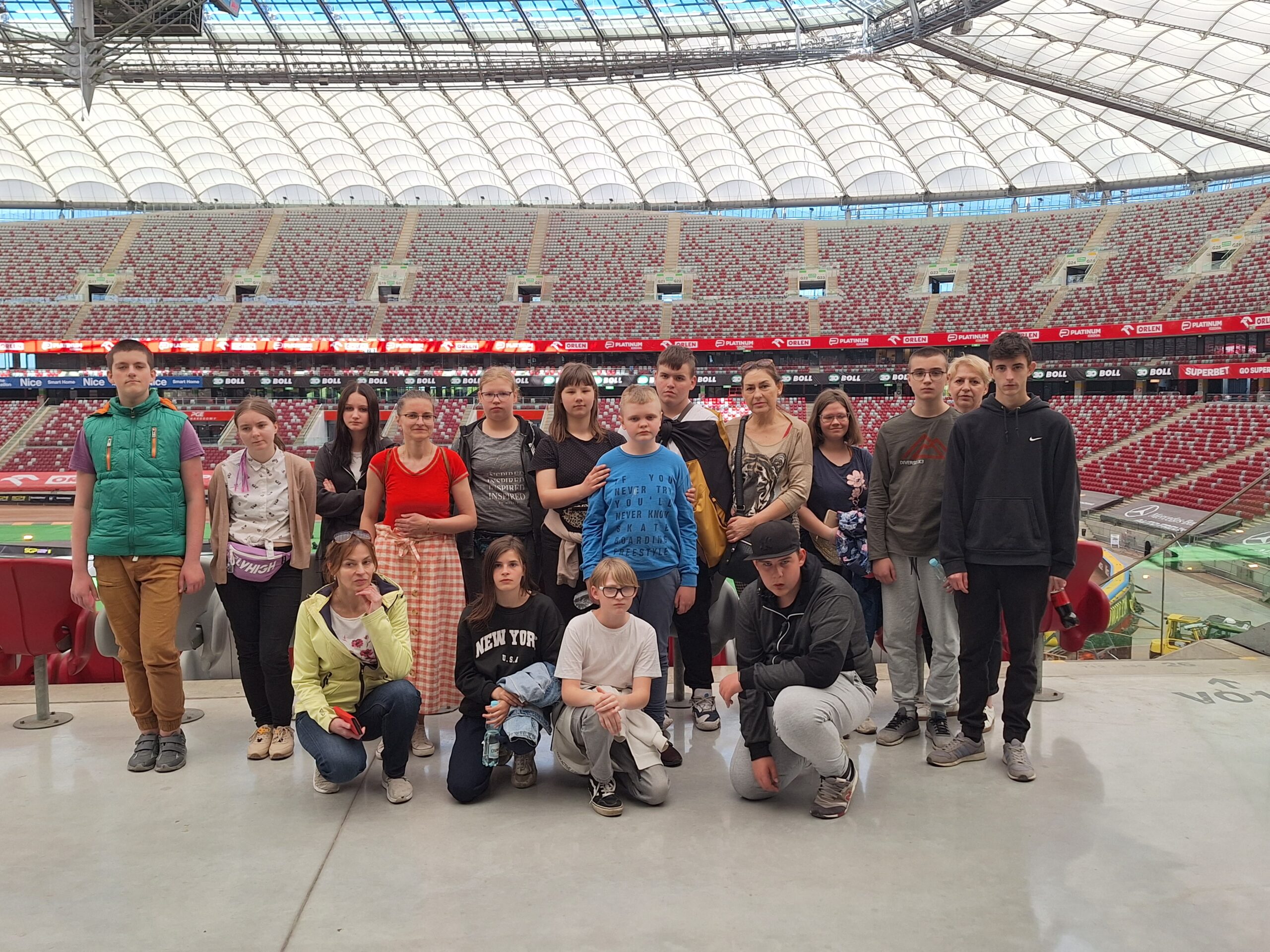 wizyta na Stadionie PGE Narodowym w Warszawie