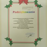 Uczniowie DPS wraz z nauczycielami serdecznie dziękują przyjaciołom, którzy co roku o nas pamiętają