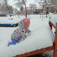 Zimowe zabawy przedszkolaków