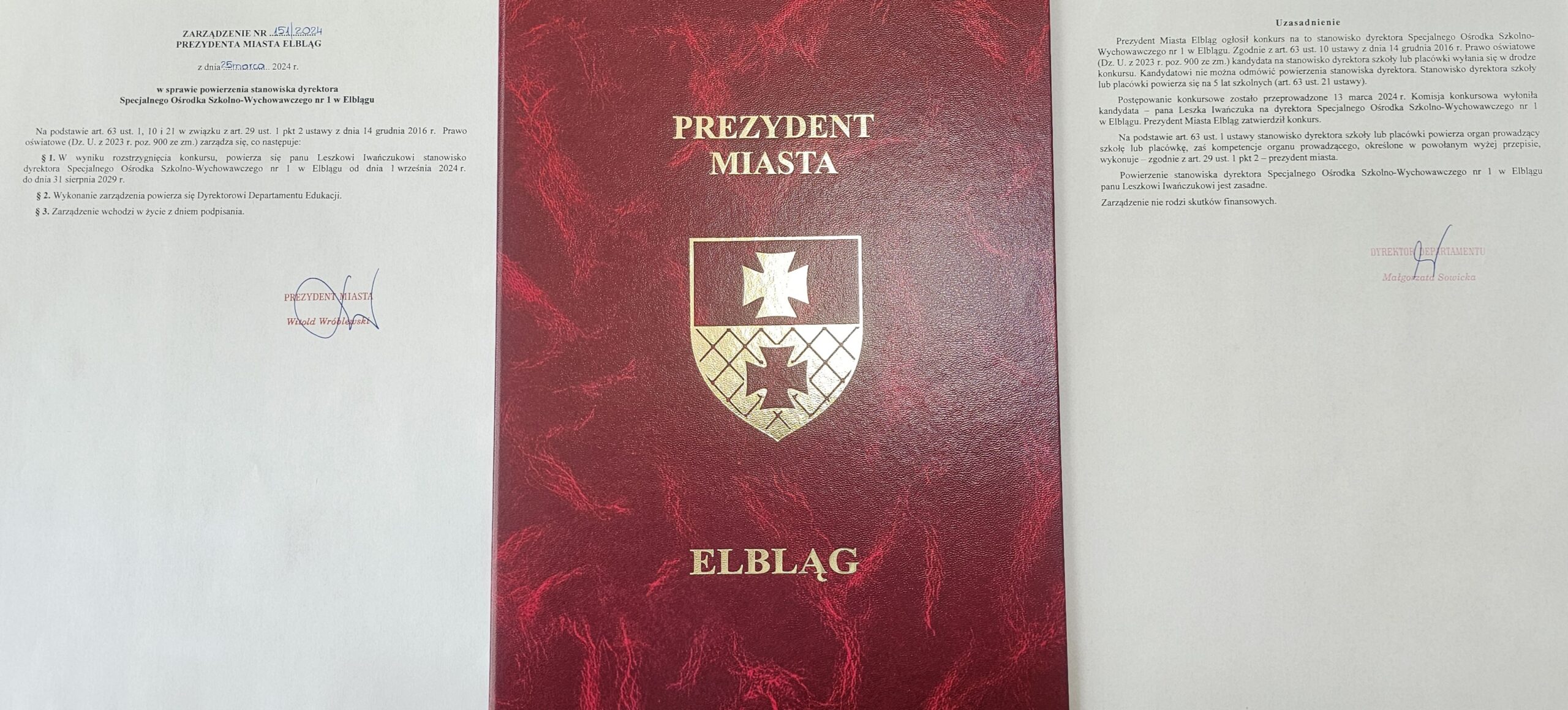 dokument potwierdzający powierzenie stanowiska dyrektora